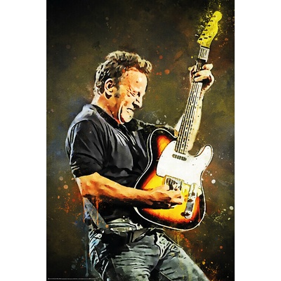 Plagát, Obraz - Bruce With A Guitar, 61 × 91.5 cm