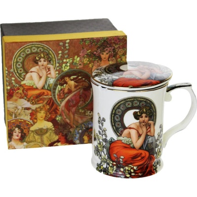 Home Elements Hrnček so sitkom a viečkom Mucha 400 ml