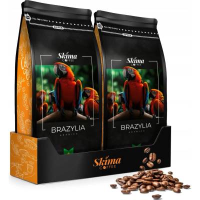 Skimacoffee zrnková 100% arabica Brazília 2 x 1 kg