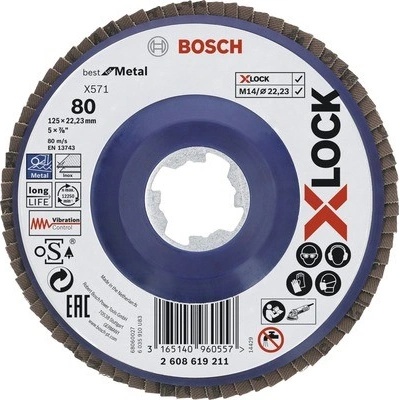 Lamelový brúsny kotúč Bosch X-LOCK Faecherscheibe BfM 125mm
