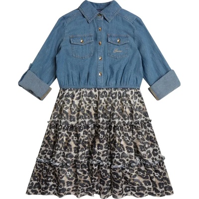 Guess Комбинирана рокля с деним и тюл за момиче Guess