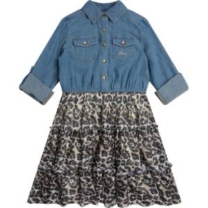Guess Комбинирана рокля с деним и тюл за момиче Guess