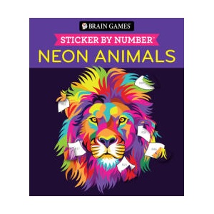 Brain Games - Sticker by Number: Neon Animals | Brain Games, New Seasons (ISBN: 9781639385058)