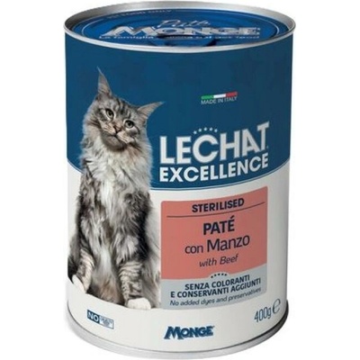 Monge Lechat Excellence Sterilised s hovädzím mäsom 400 g