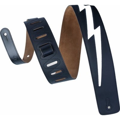 Levy's Larsen Leather Deluxe Lightning Bolt Каишка за китара (DM2-BLK)