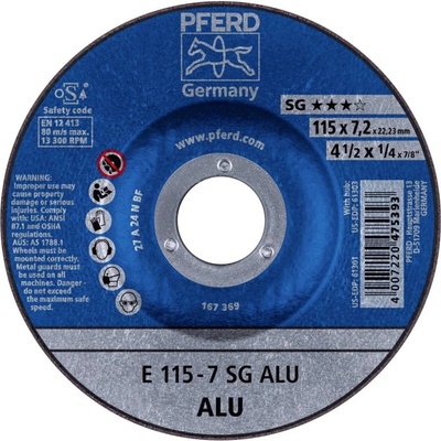Pferd E 115-7Brúsny kotúč lomený 115 x 22.23 mm 62211622 10 ks