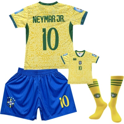 Numberoplus dětský fotbalový dres + fotbalové ponožky Brazílie A1 Neymar.č.10 – Zboží Dáma