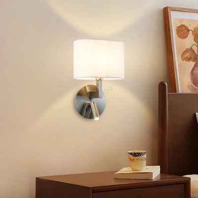 Brilagi - LED Аплик DAYA 1xE14/40W/230V + LED/3W бял/матов хром (BG1946)