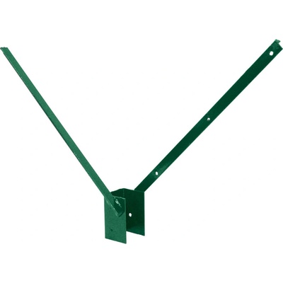 Bavolet Zn + PVC na čtyřhranný sloupek 60x60, tvar "V", zelený