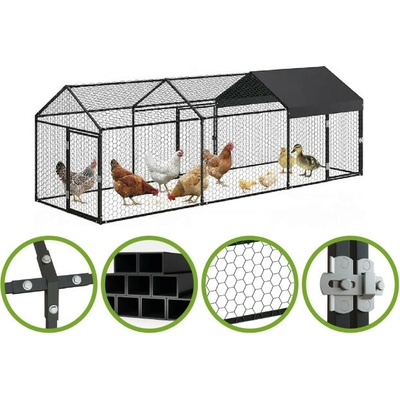 B-FARM Kovový výběh venkovní klec 3 x 1 x 1 m