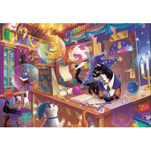Bluebird Puzzle - Puzzle Wizard Cat Bookshop - 1 000 piese