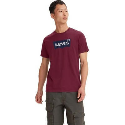 Levis tričko s krátkým rukávem GRAPHIC CREWNECK TEE Bordó