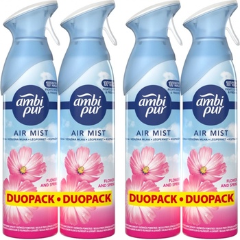 Ambi Pur Flower &amp; Spring Osviežovač vzduchu v spreji 4 x 185 ml