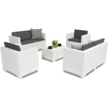 BICA Комплект техноратанови мебели Colorado Coffee 6 бял Bica (BCCOLCOF6BL)