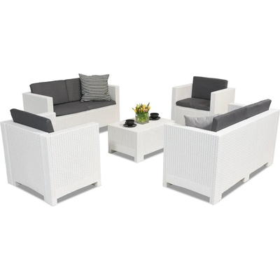 BICA Комплект техноратанови мебели Colorado Coffee 6 бял Bica (BCCOLCOF6BL)