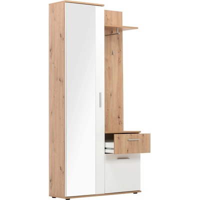 Smartshop předsíňová stěna MAGADAN se skříní bílá/zlatý dub