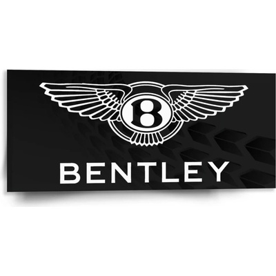 Sablio Obraz Logo Bentley Čierny - 110x50 cm
