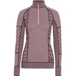 Kari Traa Дамско мериносово термобельо Kari Traa Women's Smekker Half-Zip Merino base layer - Cocoa Powder - размер XS (115-1318-1811)