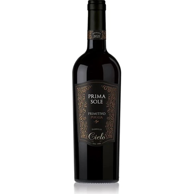 Cielo Primitivo Primasole I.G.T. polosuché italské červené 13,5% 0,75 l (holá láhev)