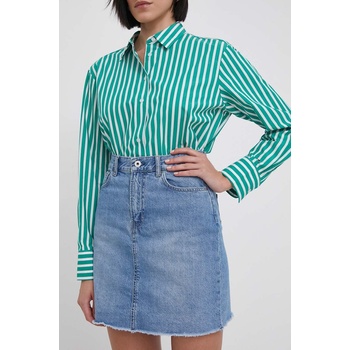 Pepe Jeans Дънкова пола Pepe Jeans MINI SKIRT HW в синьо къса със стандартна кройка PL901124MN9 (PL901124MN9)