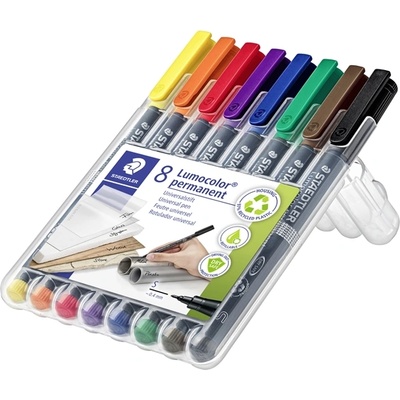 STAEDTLER Маркер Staedtler Lumocolor Perm 0, 4mm асорти (8) (313 WP8)