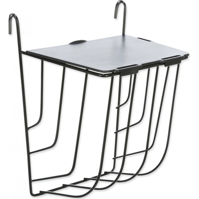 Trixie Závěsné černé kovové jesličky na seno s víkem 13 x 18 x 12 cm