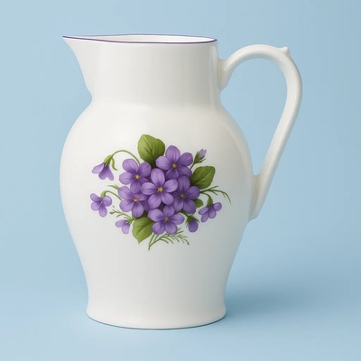Džbán vysoký fialky český porcelán Dubí 0,9 l