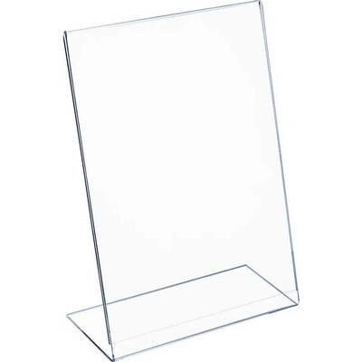 A-Z Reklama CZ plastový stojánek na 1 list papíru tvar L na výšku A4 – Zbozi.Blesk.cz