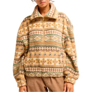 Billabong Дамски поларен пуловер Billabong Women's Barra Half Zip Fleece jumper - Sea Fog (105-7560-0312)