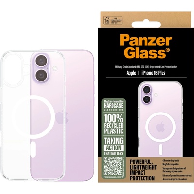 Panzer Калъф PanzerGlass - HardCase White MagSafe, iPhone 16 Plus, прозрачен (5715685003165)