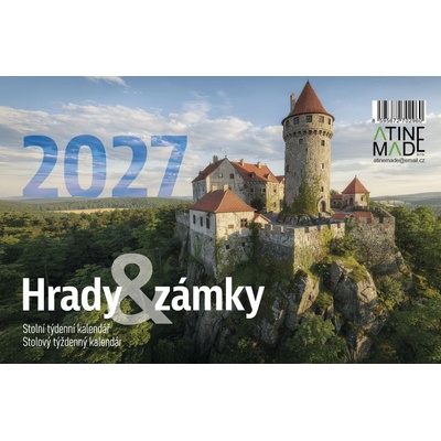 Hrady a zámky, stolní, týdenní, 14 x 21,4 cm 2027