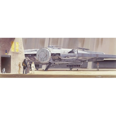 Komar Papírová fototapeta Star Wars Classic RMQ Millenium Falcon rozměry 368 x 127 cm
