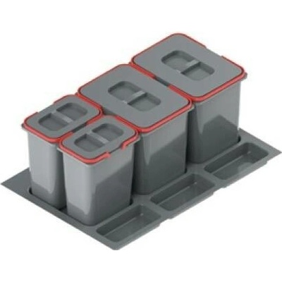 REJS PRAKTIKO 80/30/4 do zásuvky 2 x 15 l + 2 x 7 l šedý