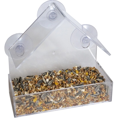 Cobbys Pet Duvoplus Paris Krmítko pre vtáky na okno 15 x 7,3 x 15,3 cm priesvitné