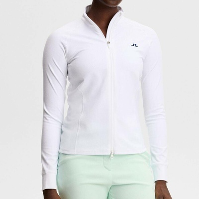 J.Lindeberg Ladies Mel Rib Mid Layer White
