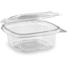 GASTRO 77602 plastová miska hranatá 250ml s integrovaným viečkom, 11,25 x 11,73 x 4,1cm, priehľadná