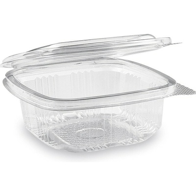 GASTRO 77602 plastová miska hranatá 250ml s integrovaným viečkom, 11,25 x 11,73 x 4,1cm, priehľadná