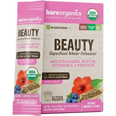 bareorganics Beauty Superfood Water Enhancer [12 x 6.5 грама] хибискус