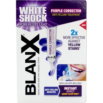 Blanx Избелваща система за зъби White Shock Purple Corrector LED Treatment, 2 части