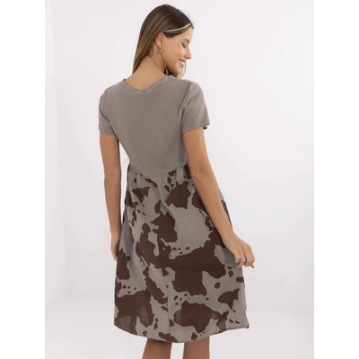 Šaty DHJ-SK-253701.80 béžová tmavo