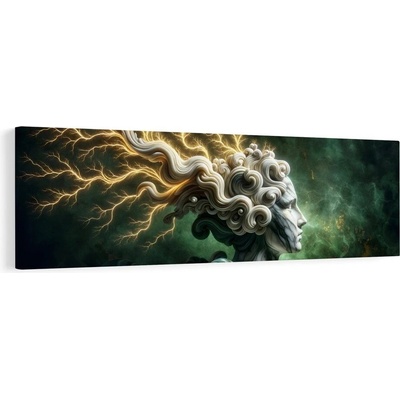 Obraz energie přírody v ženské tváři - 135x45