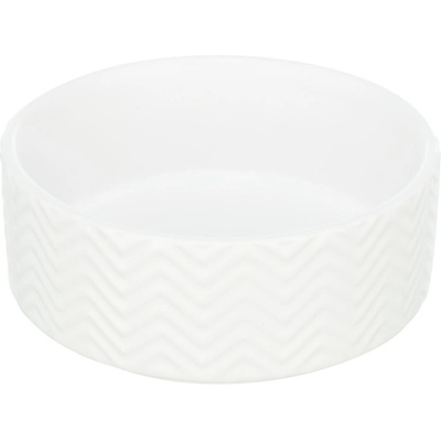 Trixie Miska keramická vroubkovaná bílá 13 cm