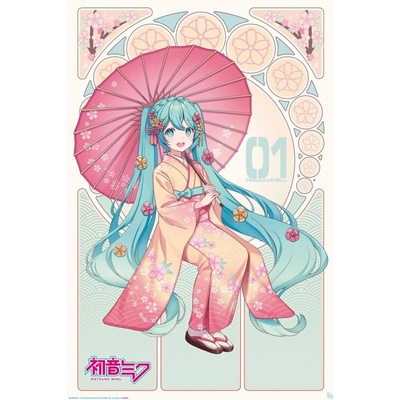 Plakát 61x91,5cm - Hatsune Miku: Sakura Kimono