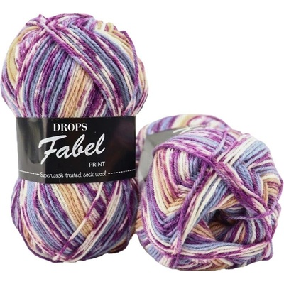 Drops Fabel print 904 levandule