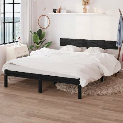 Nábytek XL 810161 Rám postele černý masivní borovice