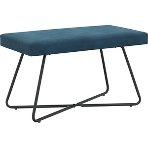 vidaXL Пейка Синьо 80 x 40 x 45 см Кадифе (42038338)