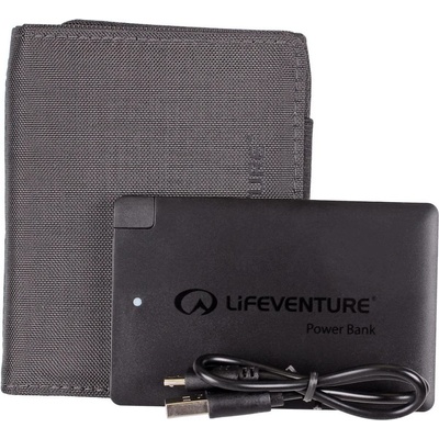LIFEVENTURE Rfid Charger Wallet with power Цвят: сив