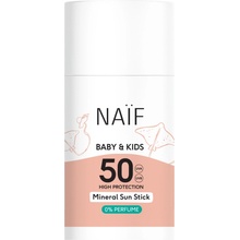 NAIF ochranná tyčinka na opalování SPF50 pro děti a miminka bez parfemace 36 g