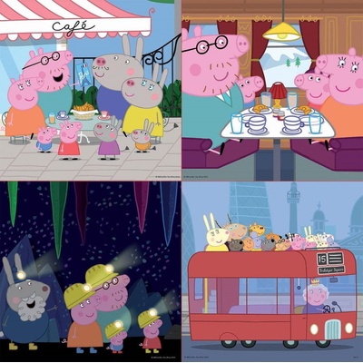 EDUCA v kufříku Prasátko Peppa 4v1 6,9,12,16 dielov