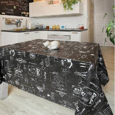 Obrus metráž 6734110, rozmer 140 cm x 20 m, Café Bistro čierne, IMPOL TRADE